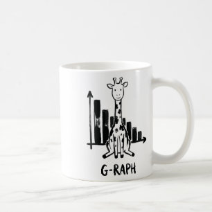 Giraffe Graph Statistics Math Teacher Pun Coffee Mug