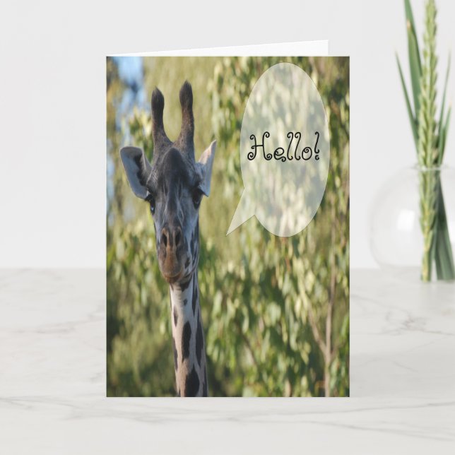 Giraffe Greeting Card (Front)
