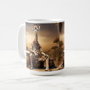 Giraffe Grooves: A Bongo Serenade in the Savanna, Coffee Mug