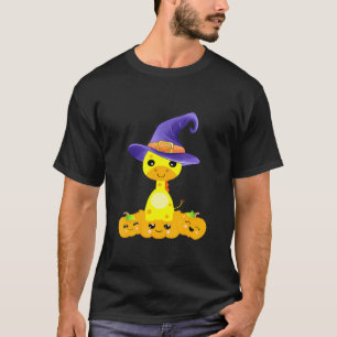 Giraffe Halloween Costume Pumpkin Faces Animal T-Shirt