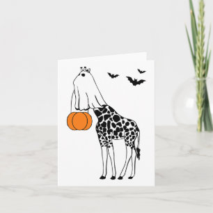 Giraffe Halloween Funny Halloween Outfit Costumes Card