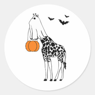Giraffe Halloween Funny Halloween Outfit Costumes  Classic Round Sticker