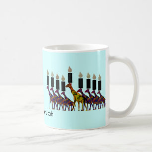 Giraffe Hannukah Menorah Coffee Mug