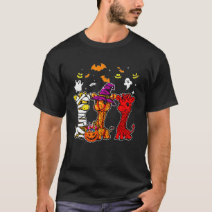 Giraffe Happy Halloween Mummy Witch Demon Satan B T-Shirt