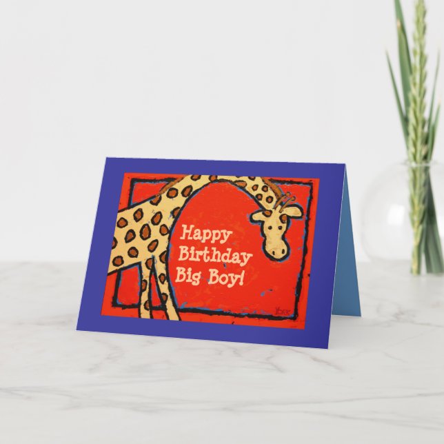 giraffe, HappyBirthdayBig Boy! card (Front)
