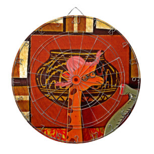 Giraffe Hat Art Print Dartboard