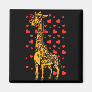 Giraffe Heart Gles Cute Valentines Day Animal Love Magnet