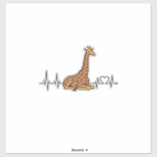 Giraffe Heartbeat Vintage Engraving Shirt Design_1