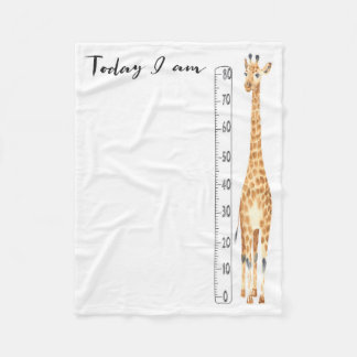 Giraffe Height Tracker Milestone Blanket