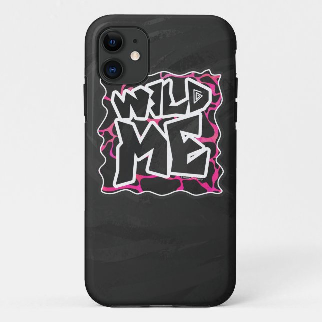 Giraffe Hot Pink and Black Print Case-Mate iPhone Case (Back)