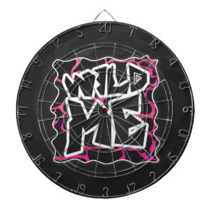 Giraffe Hot Pink and Black Print Dartboard