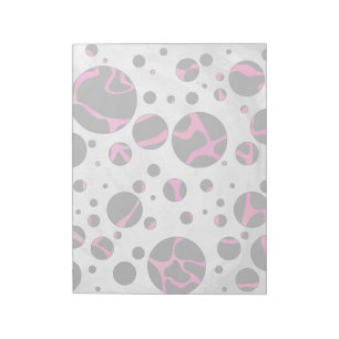 Giraffe Hot Pink and Black Print Notepad
