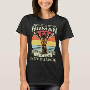 Giraffe Human costume Giraffes Retro Africa T-Shirt