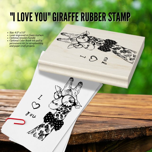 Giraffe I Love You Rubber Stamp (Creator Uploaded)