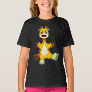 Giraffe Ice skating Ice skates T-Shirt