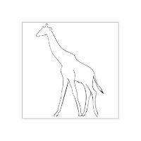 giraffe illustration art stamp