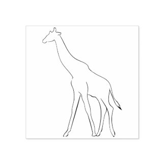 giraffe illustration art stamp