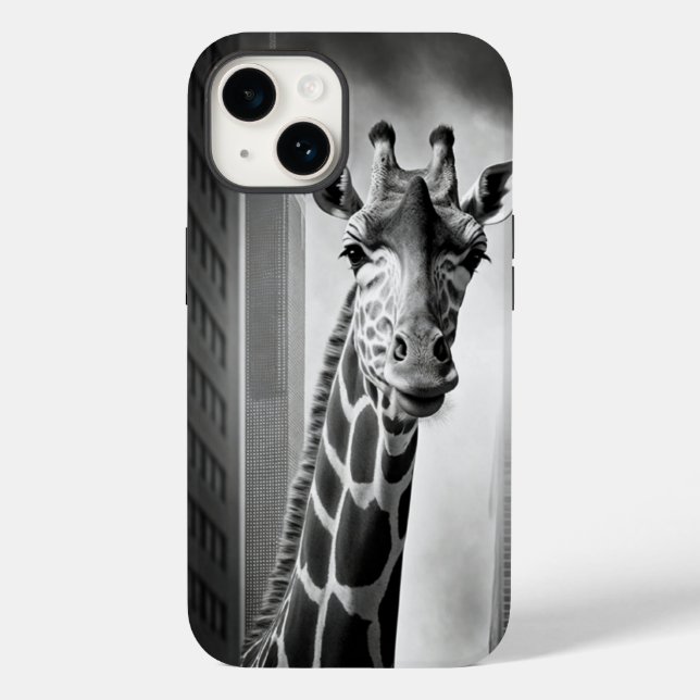 Giraffe in a Cityscape Case-Mate iPhone Case (Back)