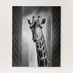 Giraffe in a Cityscape Jigsaw Puzzle