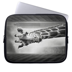 Giraffe in a Cityscape Laptop Sleeve