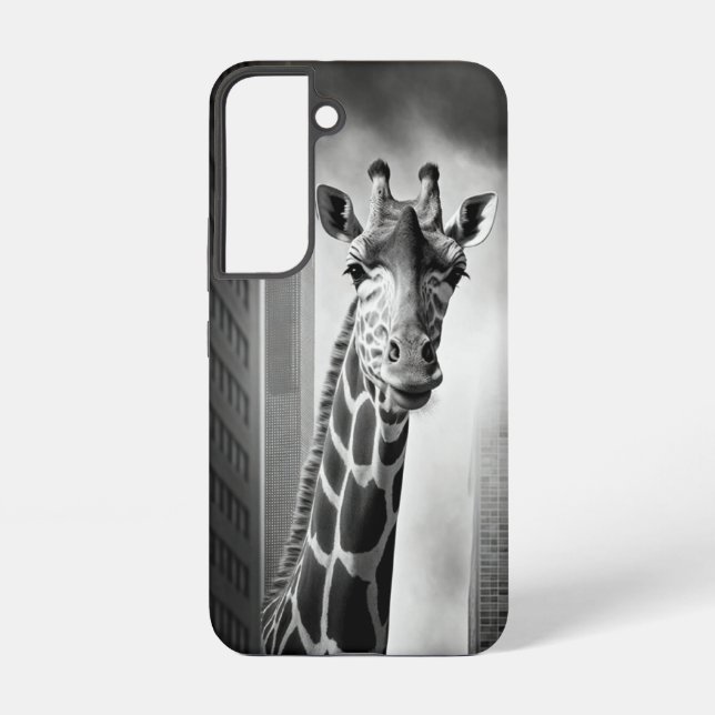 Giraffe in a Cityscape Samsung Galaxy S22 Case (Back)