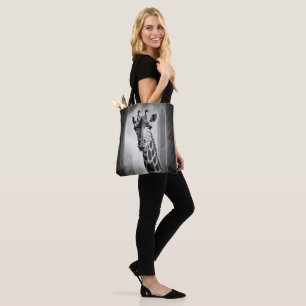 Giraffe in a Cityscape Tote Bag
