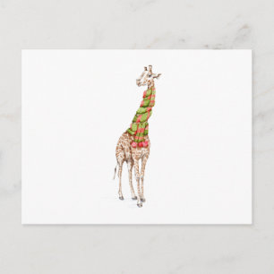 Giraffe in a Scarf Postcard