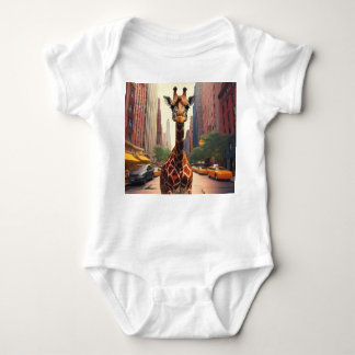 Giraffe in NYC T-Shirt Baby Bodysuit