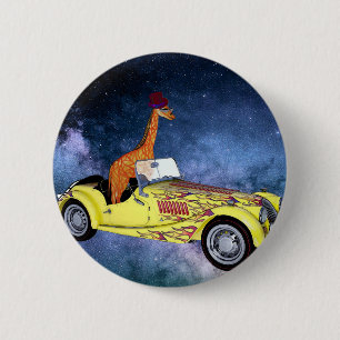 Giraffe in space Badge