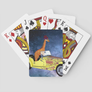 Giraffe in Space  Playing Cards