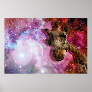 Giraffe...in Space?! Poster