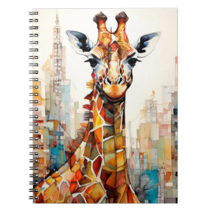 Giraffe in the City Notebook Journal