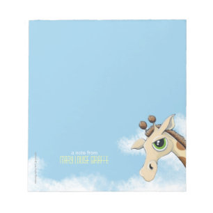 Giraffe in the Clouds Personalizable Small Notepad