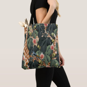 Giraffe in the jungle Custom Pattern Tote Bag