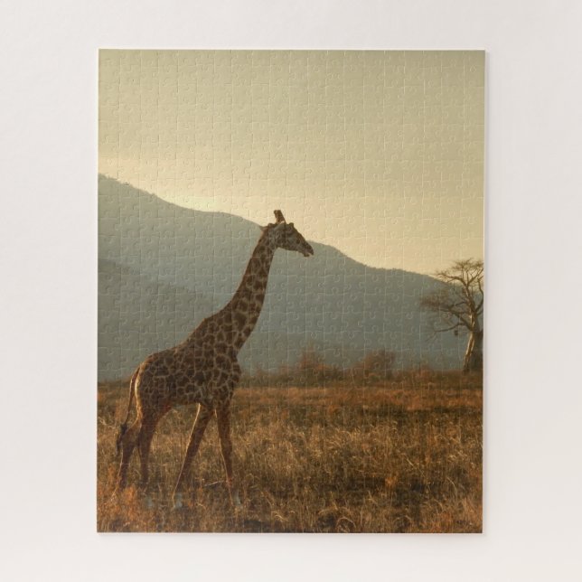 Giraffe in the Savannah Jigsaw Puzzle (Vertical)