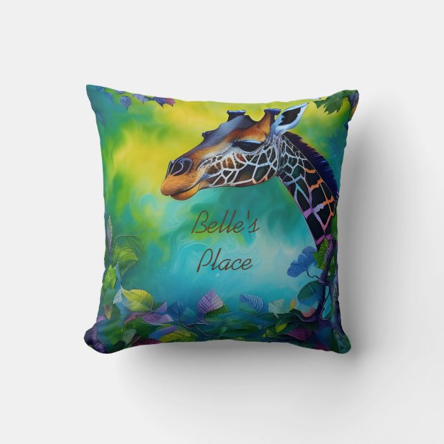 Giraffe in the trees  cushion (Front)