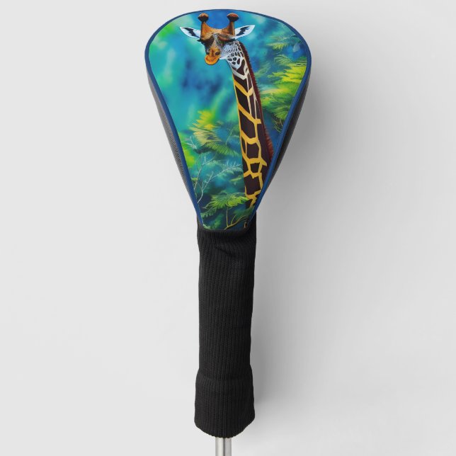 Giraffe in the trees golf head cover (Front)