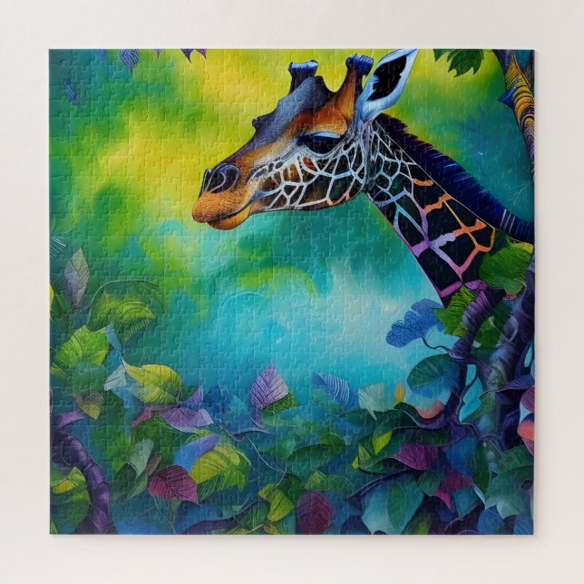 Giraffe in the trees  jigsaw puzzle (Vertical)