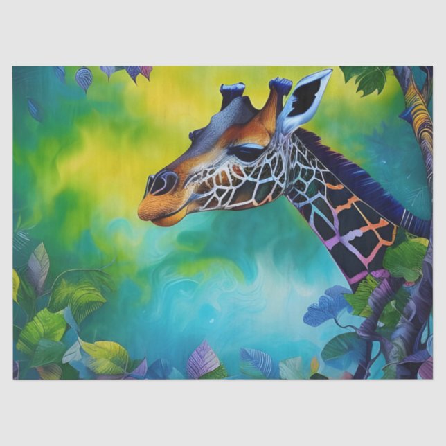 Giraffe in the trees  tissue paper (Front)