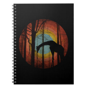 GIRAFFE IN THE WOODS FOREST NOTEBOOK