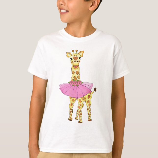 Giraffe in Tutu T-Shirt (Front)