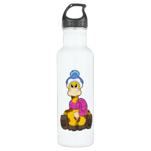 Giraffe in Winter with Scarf & Hat 710 Ml Water Bottle