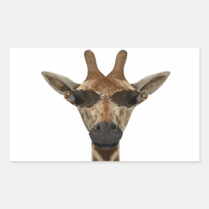 Giraffe Incognito Rectangular Sticker