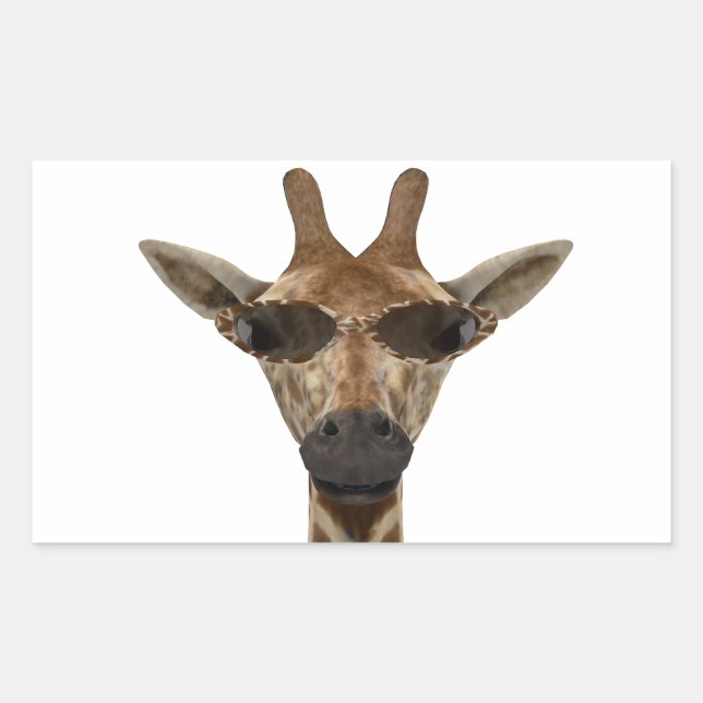 Giraffe Incognito Rectangular Sticker (Front)