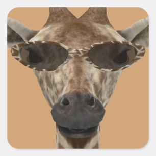 Giraffe Incognito Square Sticker