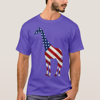 Giraffe Independence Day Boys Girls 4th Of July    T-Shirt