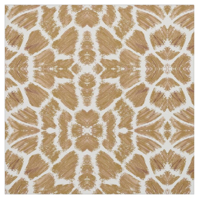 Giraffe Inspired Cotton Fabric (Swatch)
