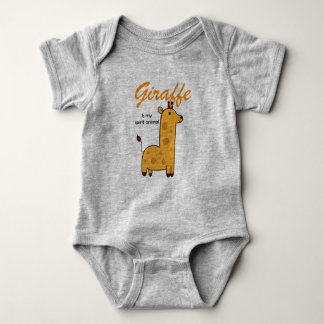 Giraffe is my spirit animal baby bodysuit