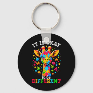 Giraffe It's Ok To Be Different Autism Awareness  Key Ring