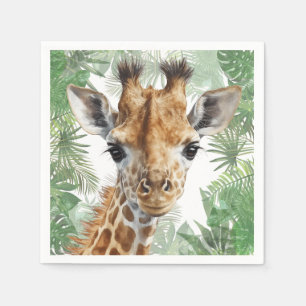 Giraffe Jungle Background  Napkin